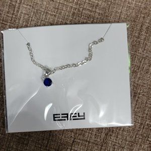 NWT Effy Blue Pendant Silver Necklace